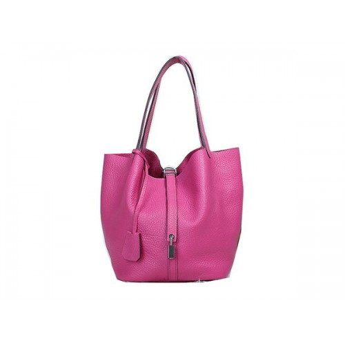 Hermes Picotin Lock MM tas in originele lederen roos