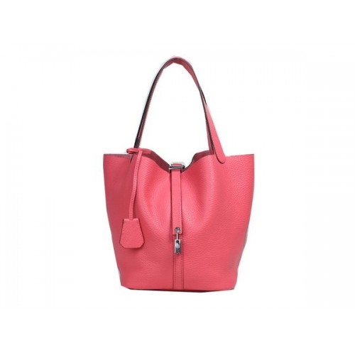 Hermes Picotin Lock MM-tas in origineel leer Rosy