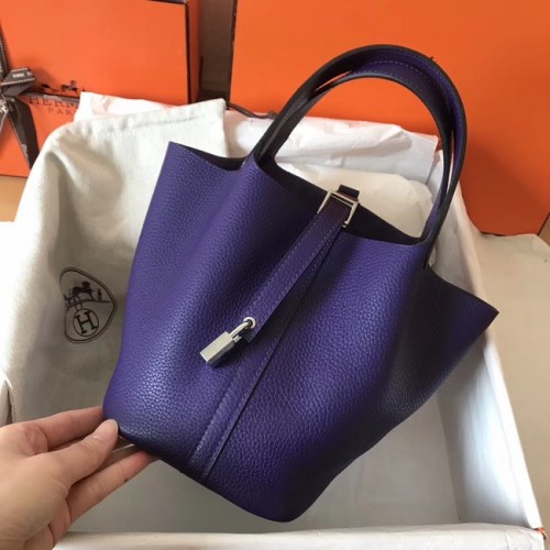 Hermes Picotin Lock PM Tassen Origineel Leer H8688 violet