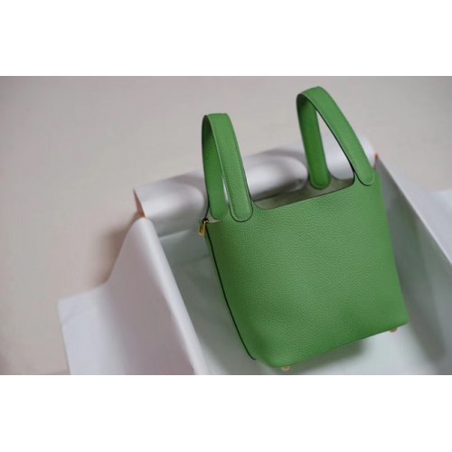 Hermes Picotin Lock PM Tassen Togo Leer H5599 groen