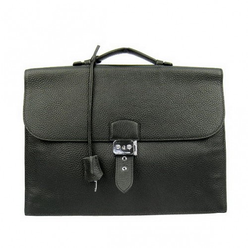Hermes Sac Depeche 38cm Aktetas Clemence Zwart