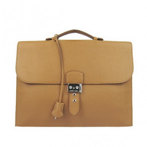 Hermes Sac Depeche 38cm Aktetas Clemence Camel