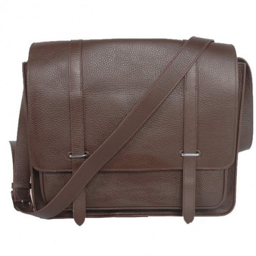 Hermes Steve 35cm koerierstas Clemence leer bruin
