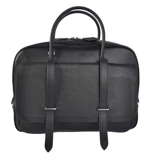 Hermes Steve 38cm reistas Clemence leer zwart