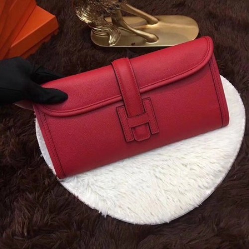 Hermes Togo lederen clutch H88017 rood