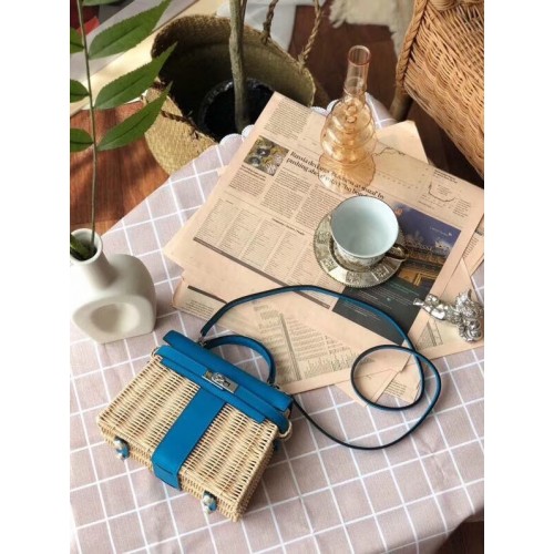 Hermes kelly picknicktas 9810 blauw