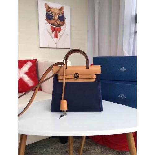Hermes mini Herbag Original Canvas Leer Kalfsleer 45987 Royal&bruin