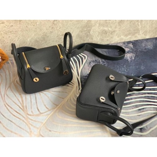 Hermes mini Lindy Original Togo lederen tas OLD19 zwart