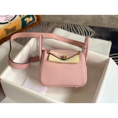 Hermes mini Lindy Original Togo lederen tas OLD19 roze