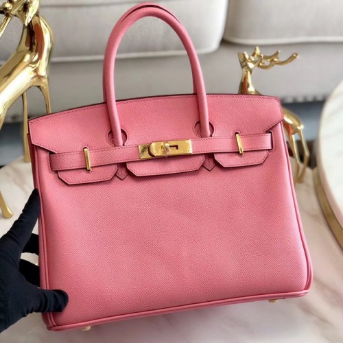 Hermes origineel Epsom leer HB35O roze en goud metaal