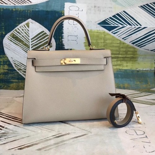 Hermes origineel Kelly Epsom Leer KL32 Beige