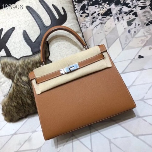 Hermes originele Kelly Epsom Leer KL32 bruin