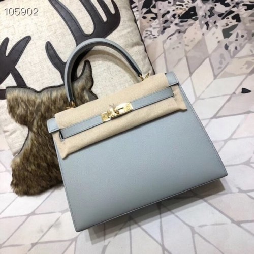 Hermes origineel Kelly Epsom Leer KL32 lichtblauw