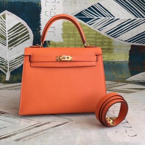 Hermes origineel Kelly Epsom Leer KL32 oranje