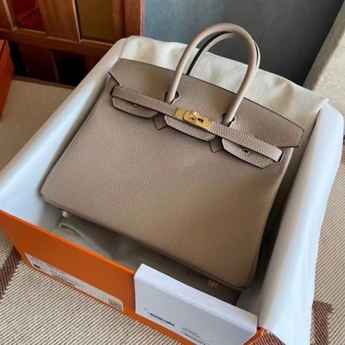 Hermes origineel Togo leer HB25O lichtgrijs
