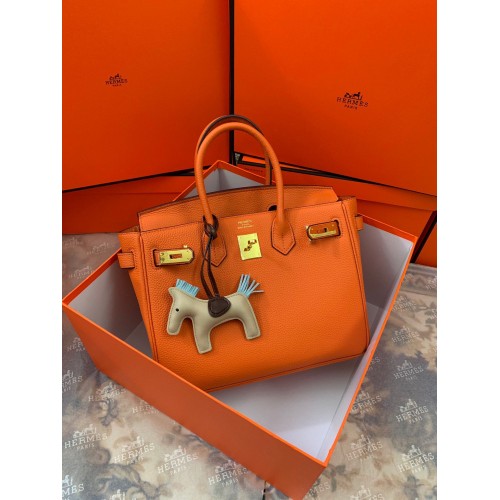 Hermes origineel Togo leer HB35O oranje