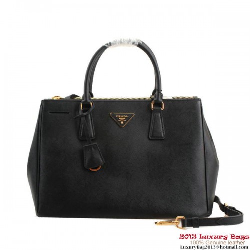Knock Off Prada Saffiano lederen draagtas BN2274 zwart