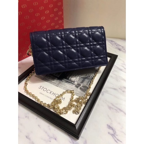 LADY DIOR-CLUTCH VAN LAMSLEER S0204 dark blue