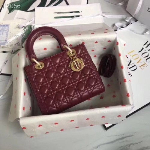 LADY DIOR TAS VAN LAMBSLACHT CAL44550 bordeauxrood