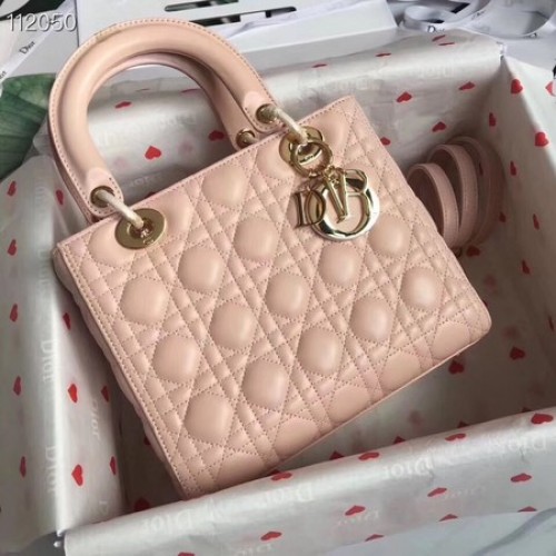 LADY DIOR LAMBSKIN TAS CAL44550 roze