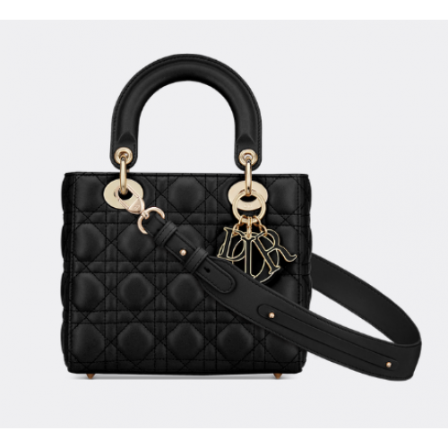 LADY DIOR MY ABCDIOR TAS Cannage lamsleer M0538O zwart