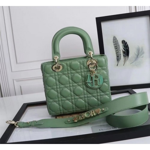 LADY DIOR MY ABCDIOR TAS Cannage lamsleer M0538O groen