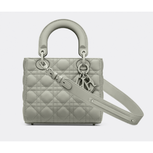 LADY DIOR MY ABCDIOR BAG Grijs ultramat Cannage kalfsleer M0538SLOI