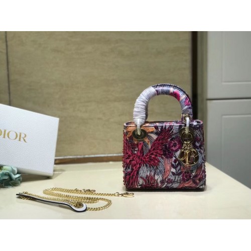 LADY DIOR geborduurd rundleer AD0168-5