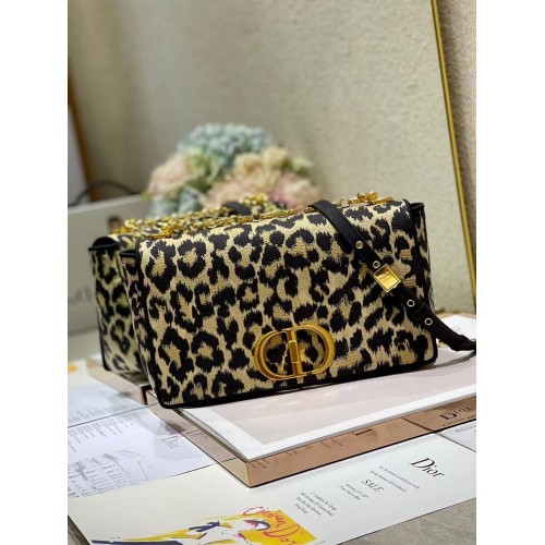 GROTE DIOR CARO-TAS Beige veelkleurig Mizza geborduurd fluweel M9243UT