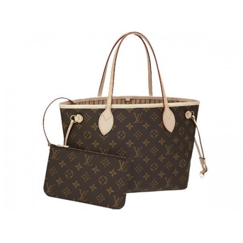 LOUIS VUITTON M41000 MONOGRAM CANVAS NEVERFULL PM BEIGE