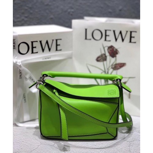 Loewe Mini Puzzel Tas Origineel Leer B9125 Groen