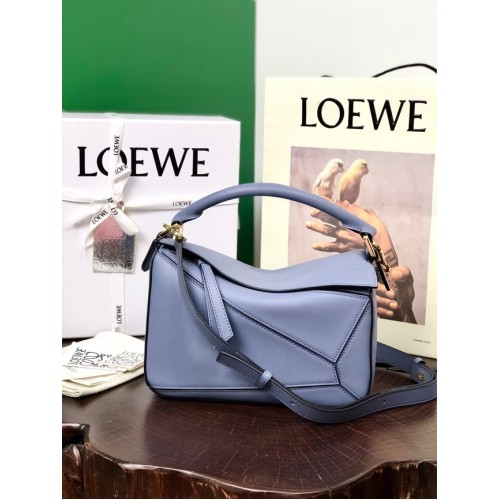Loewe Puzzeltas Leer 1609 blauw
