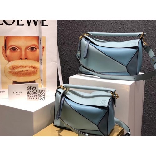 Loewe Puzzeltas Origineel Leer B9124 blauw