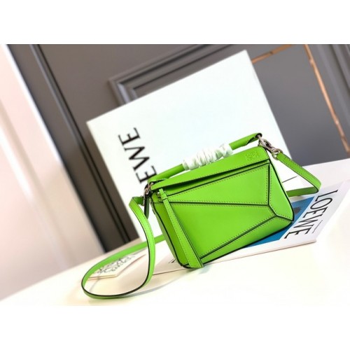 Loewe mini puzzeltas origineel leer 6124 groen
