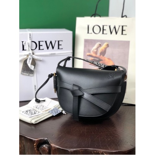 Loewe kleine Crossbody Tassen Origineel Leer 8087 zwart