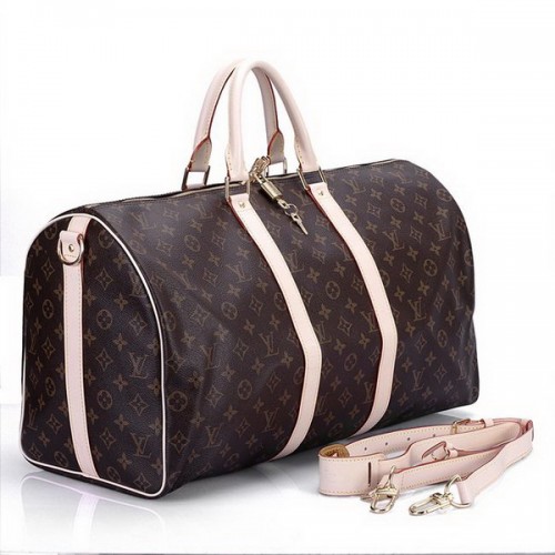 Louis Vuitton Monogram Canvas Keepall 50 met schouderriem M41416