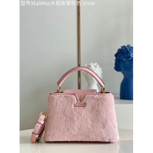 Louis Vuitton CAPUCINES BB M48865 roze nertshaar