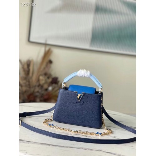 Louis Vuitton CAPUCINES MINI M20708 blauw en hemelsblauw