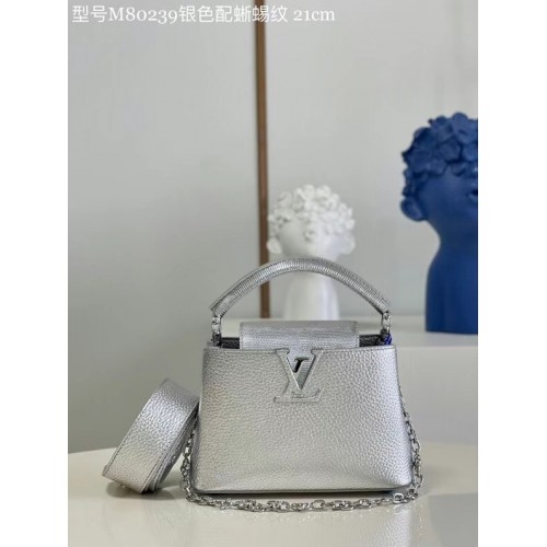 Louis Vuitton CAPUCINES MINI M80239 zilver
