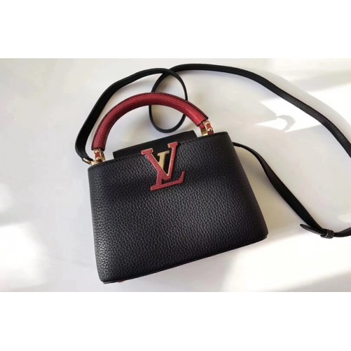 Louis Vuitton CAPUCINES MINI N94047 zwart&rood
