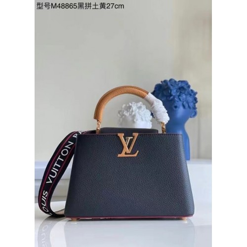 Louis Vuitton CAPUCINES Origineel Leer PM M48865 zwart
