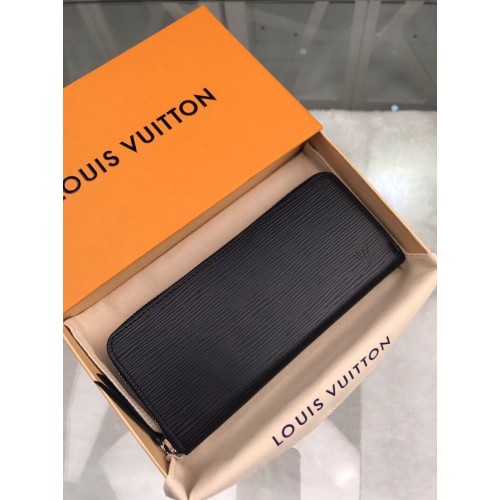 Louis Vuitton CARTERA CLEMENCE PORTEFEUILLE Origineel EPI Leer M60915 Zwart