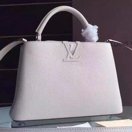 Louis Vuitton Capucines BB draagtas M94754 gebroken wit