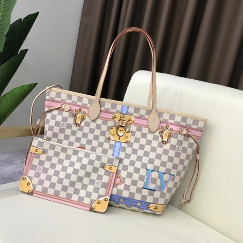 Louis Vuitton Damier Azur Canvas origineel neverfull mm B40156