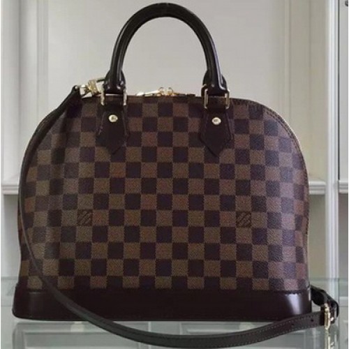 Louis Vuitton Damier Ebene canvas ALMA MM tas N41247