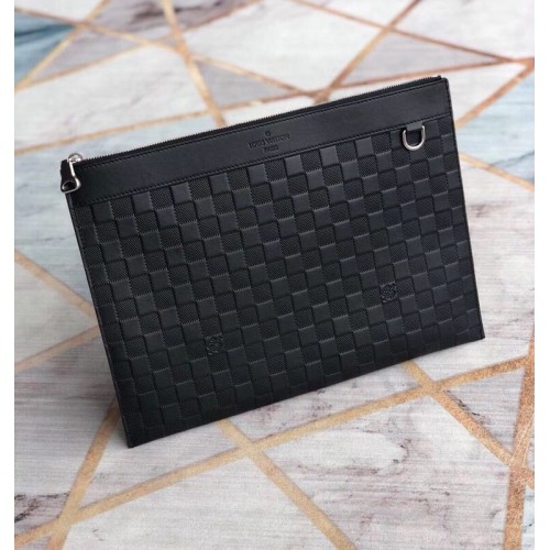 Louis Vuitton Damier Graphite Canvas DISCOVERY POCHETTE N41696 Zwart