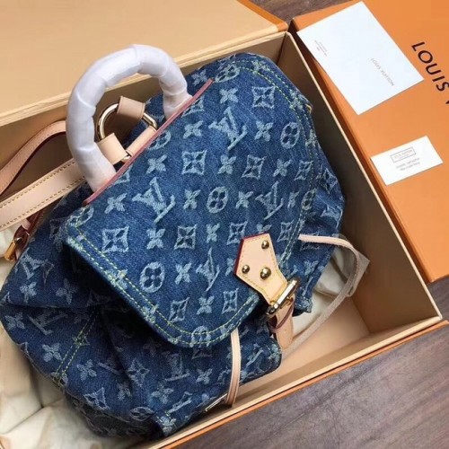 Louis Vuitton Denim Rugzak M44460 blauw