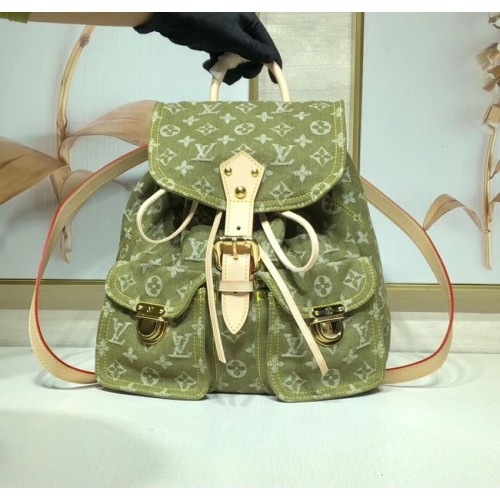 Louis Vuitton Denim Rugzak M44460 groen