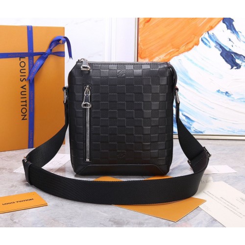 Louis Vuitton Discovery Messenger BB Original Leathe Bag N42418 Zwart