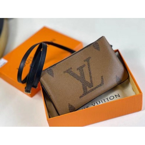 Louis Vuitton zak met dubbele ritssluiting M69203 bruin